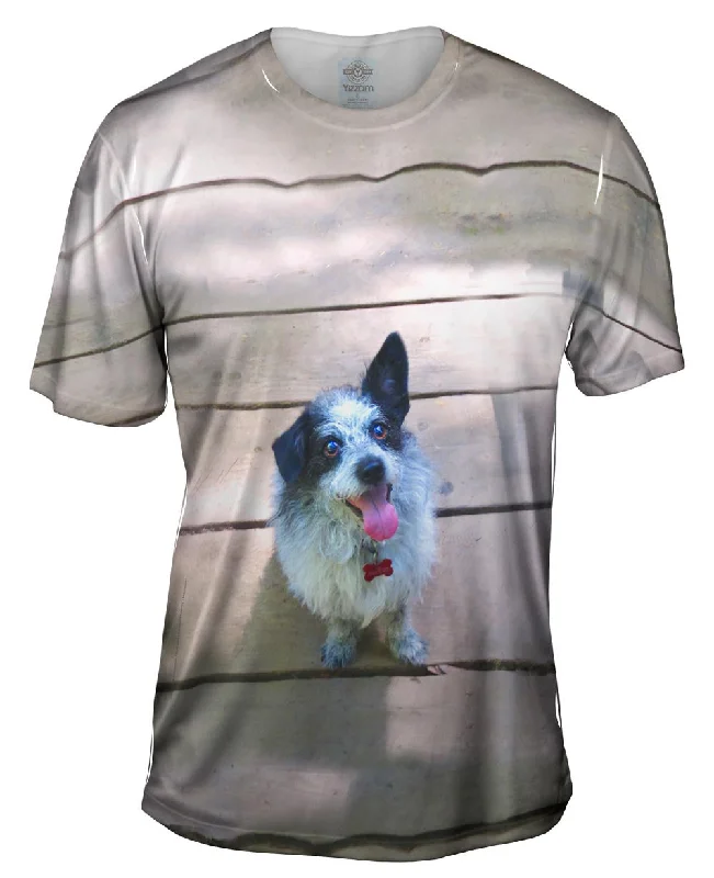 Inspirational Graphic T-Shirt-Sparkling Dog On Deck