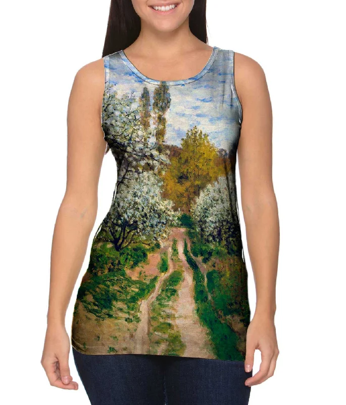 Sleeveless Beach Top-Monet -"Trees in Bloom" (1872)