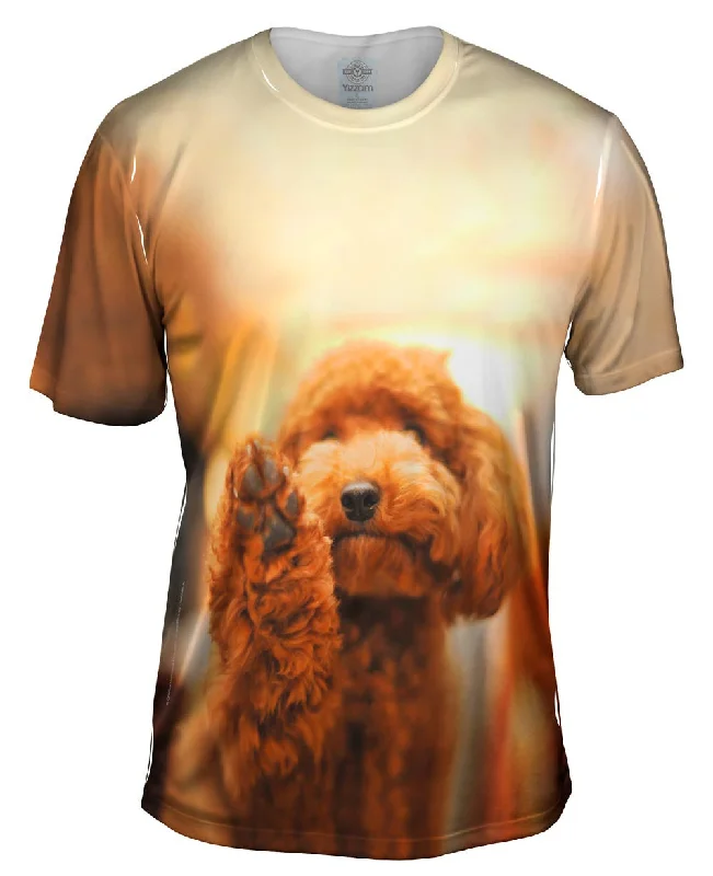 Urban Graphic T-Shirt-Poodle High Five