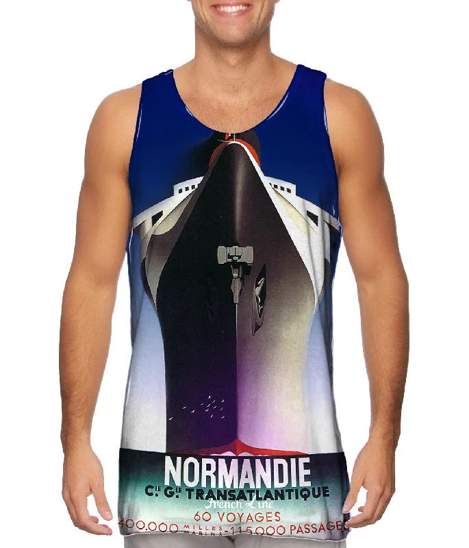 Stylish Sleeveless Tee-Normandie Transatlantique 016