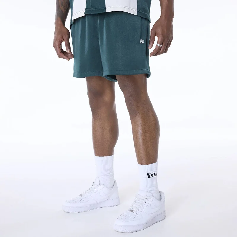 Gym Training Shorts-New Era Woven Dark Green Shorts