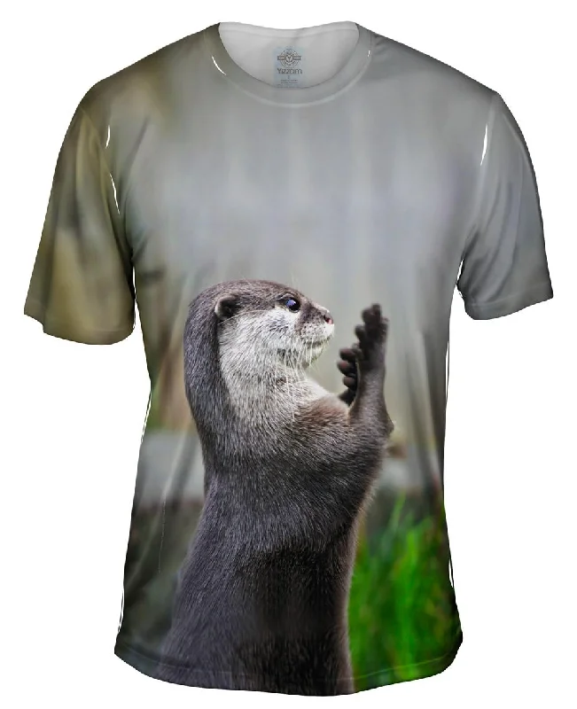 Urban Style T-Shirt-Prune Fingers Gray Muskrat