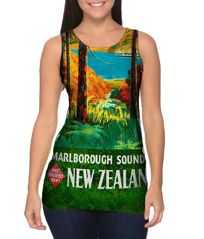 Relaxed Fit Sleeveless Shirt-New Zealand Marlborough Sounds 036