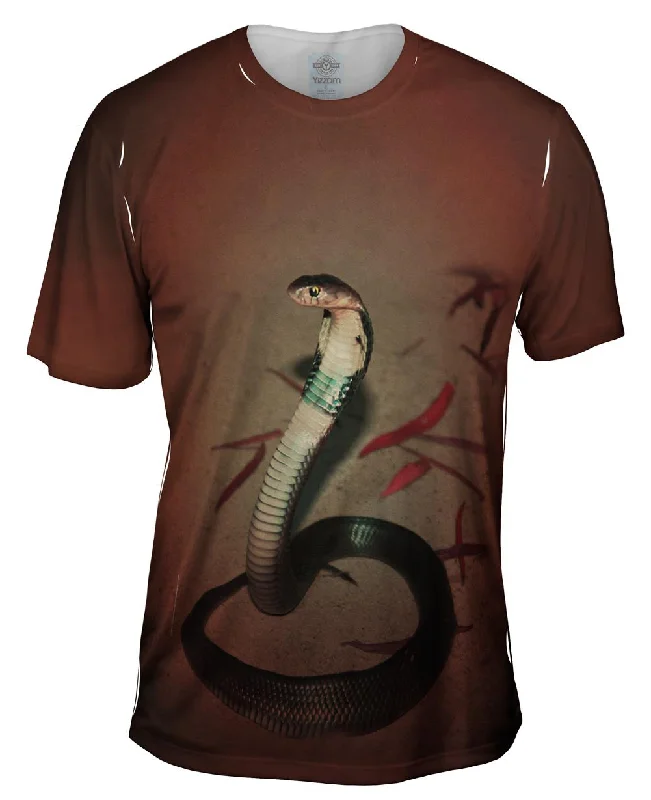 Pop Culture T-Shirt-Red Leaf Cobra