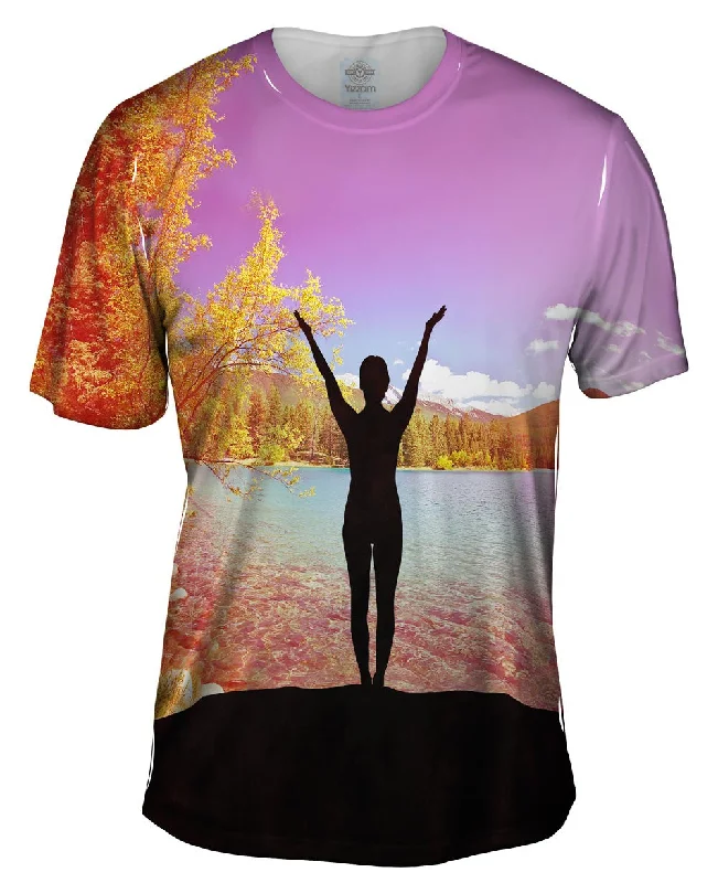 Football Graphic T-Shirt-Pristine Lake