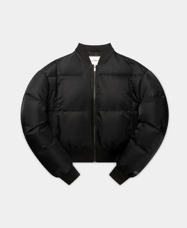 Zip Front Jacket-Black Anaya Puffer