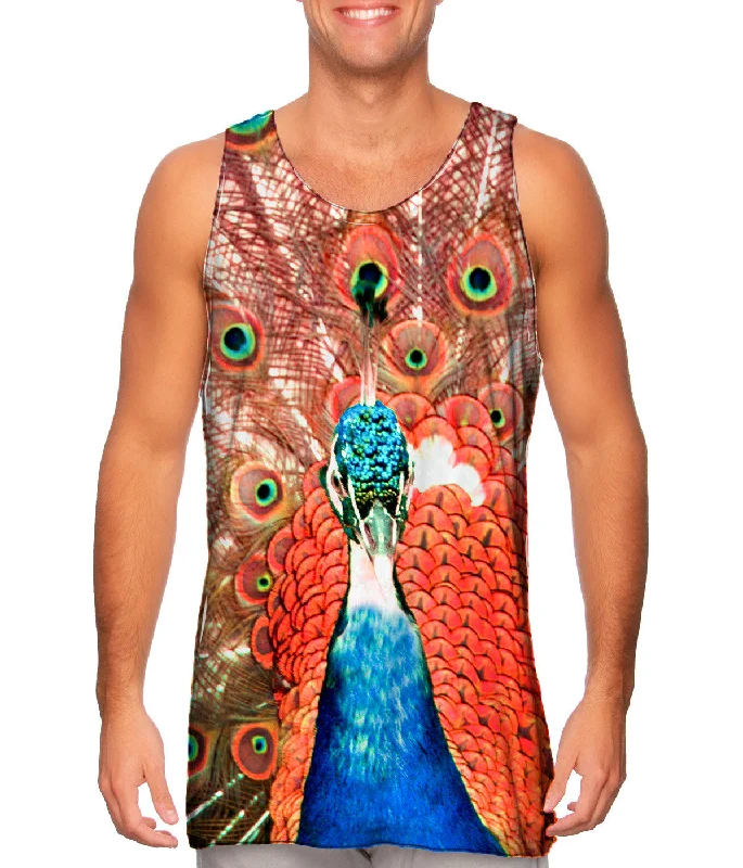 Basic Cotton Tank Top-Peacock In Full Bloom