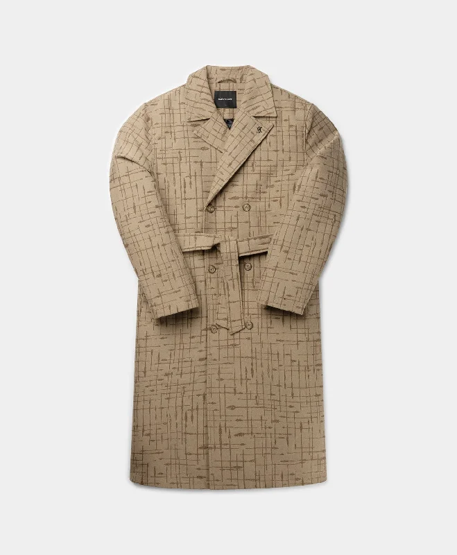 Modern Casual Jacket-Oxford Beige Rashawn Long Jacket