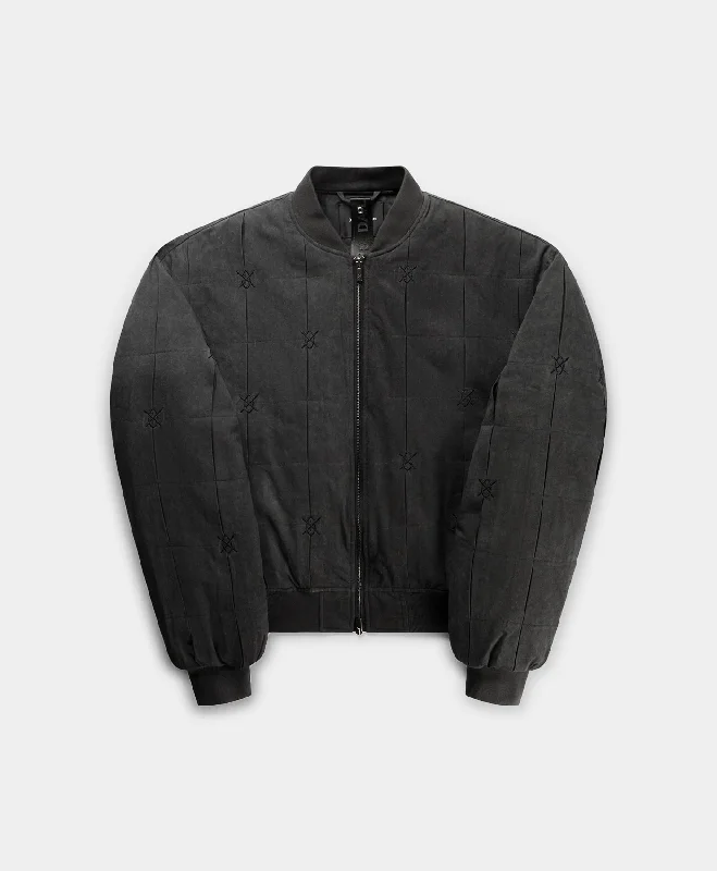 Insulated Jacket-Black Oversized Rasul Bomber