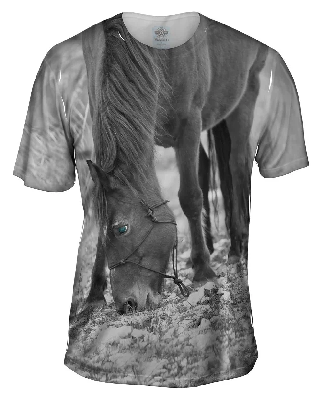 Sports Graphic T-Shirt-Grazing Horse