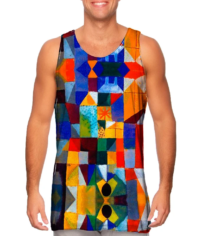 Bold Print Tank Top-Paul Klee - "Cityscape with Yellow Windows" (1919)