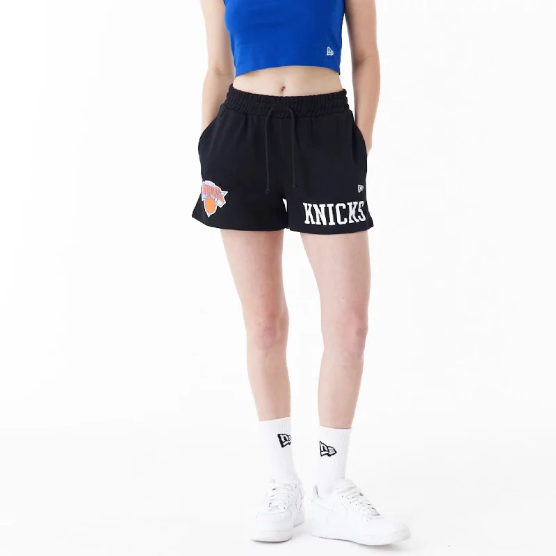 Travel Shorts-New York Knicks Womens NBA Team Logo Black Shorts