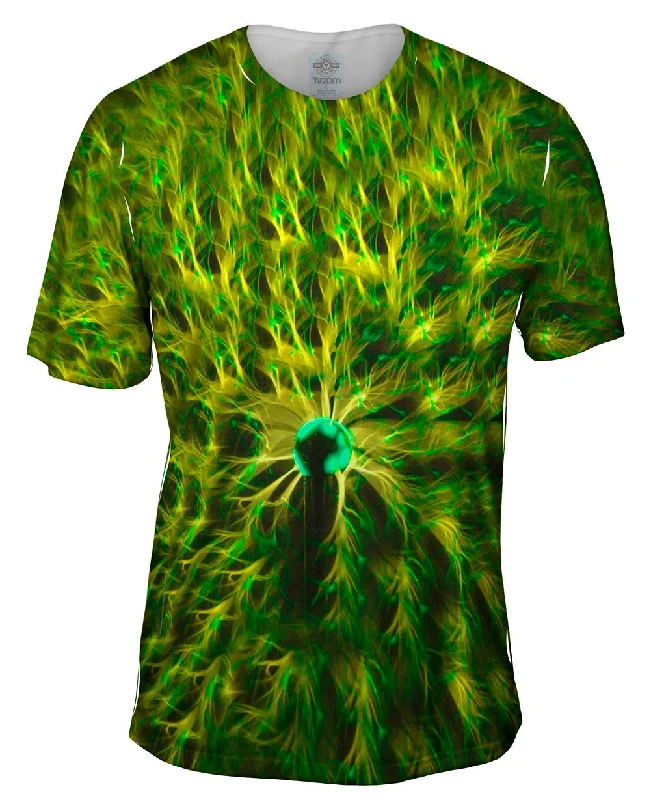 Motivational Quote T-Shirt-Plasma Lamp Green Allover