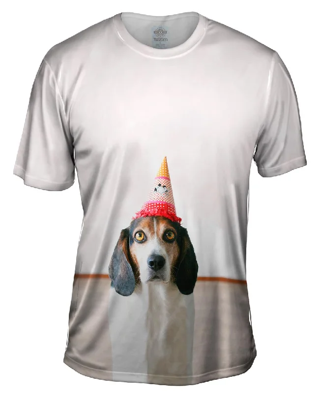 Graphic Art T-Shirt-Happy Birthday Beagle