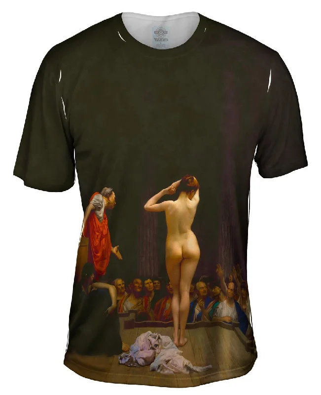 Sports Graphic T-Shirt-Jean-Leon Gerome - "A Roman Slave Market" (1884)