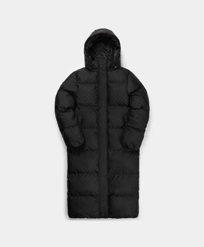 Bomber Flight Jacket-Black Monogram Puffer Coat