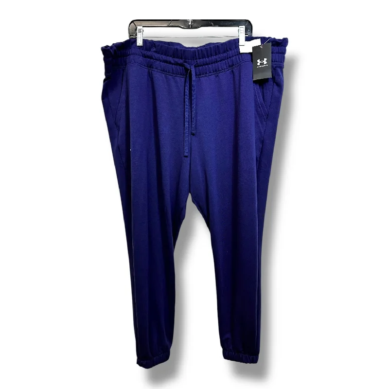 Printed Cargo Pants-Athletic Pants By Under Armour In Purple, Size: 2x