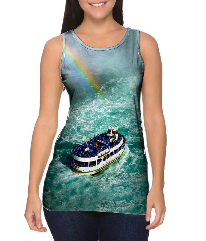 Breathable Yoga Tank-Niagara Falls Mist Rainbow