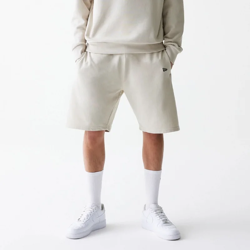 Outdoor Hiking Shorts-New Era Essential Cream Oversized Shorts