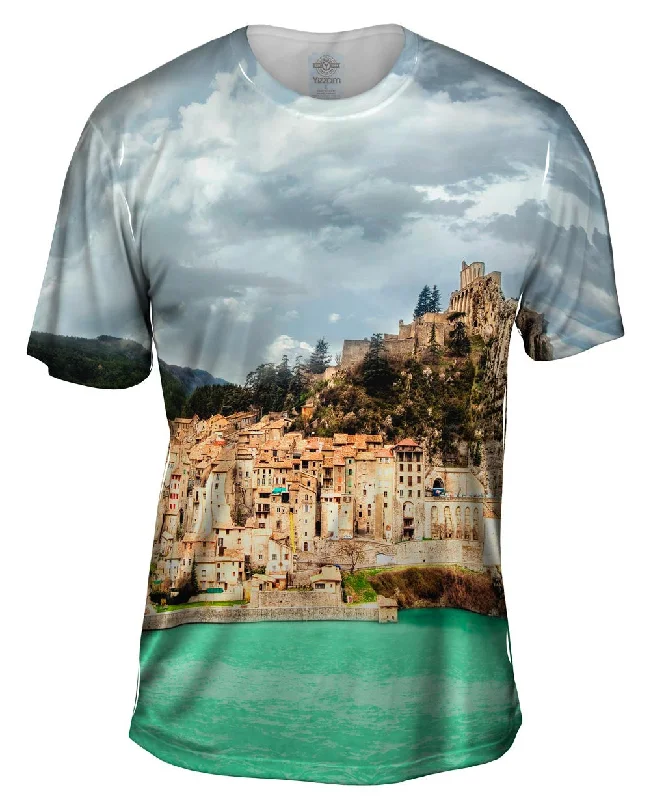 Floral Design T-Shirt-Sisteron Mountain