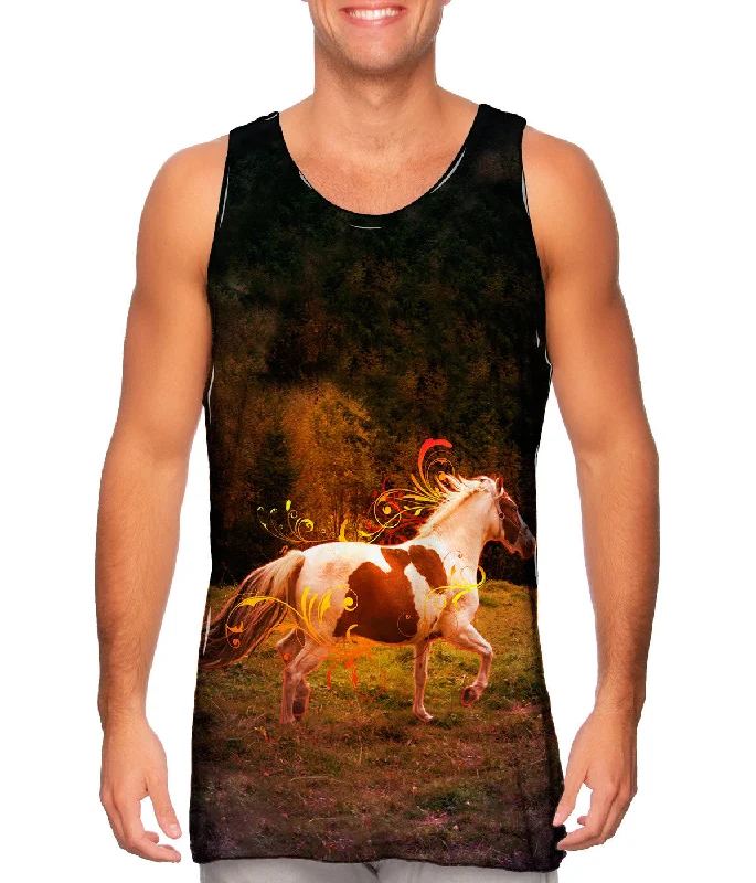 Relaxed Fit Sleeveless Shirt-Ornament Horse