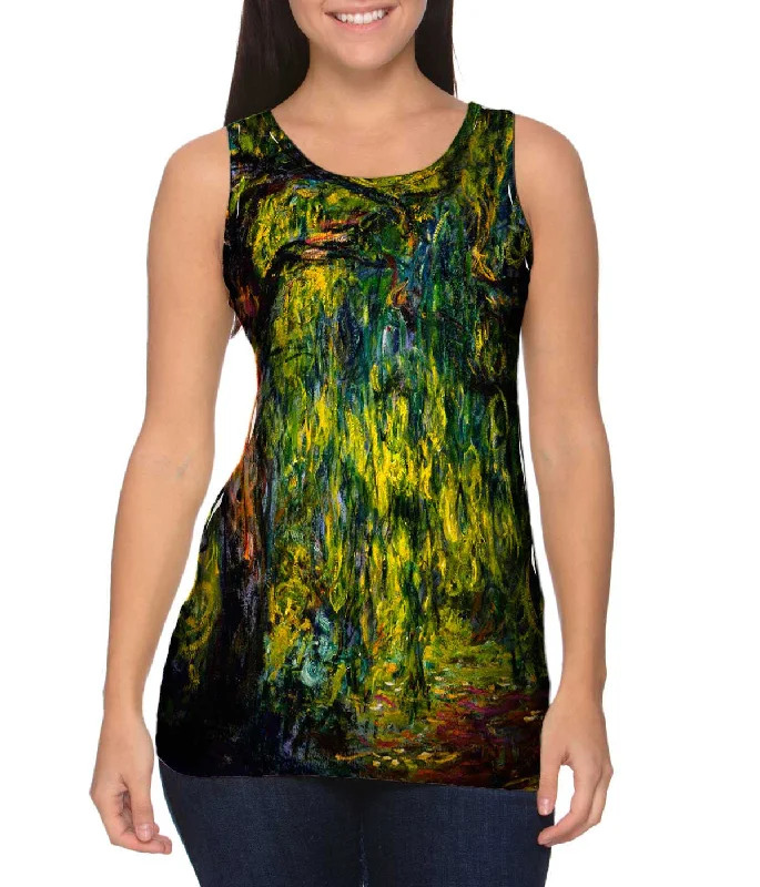 Bold Print Tank Top-Monet -"Weeping Willow" (1918)