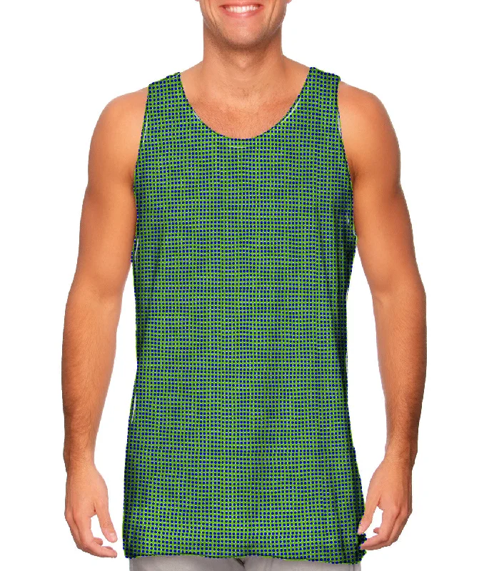 Casual Sleeveless Shirt-Optical Illusion Dancing Dots