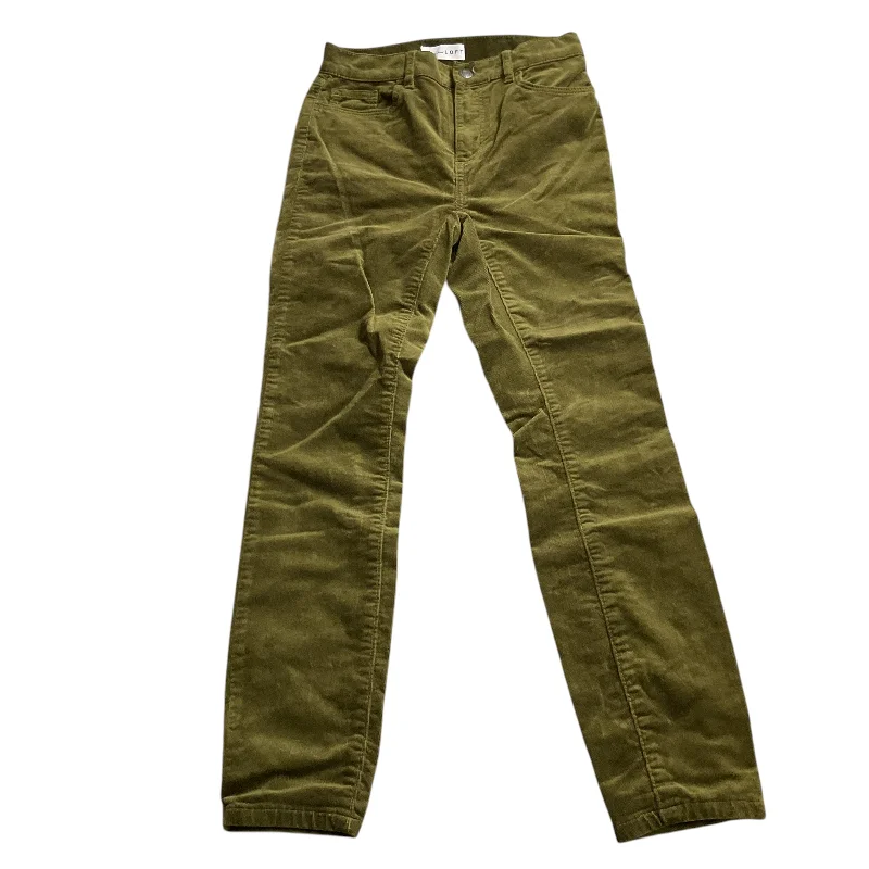 Relaxed Fit Work Pants-Pants Corduroy By Loft In Green, Size: 0