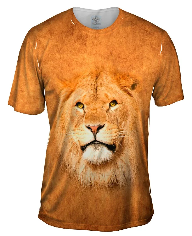 Vintage Car T-Shirt-Serious Lion Face