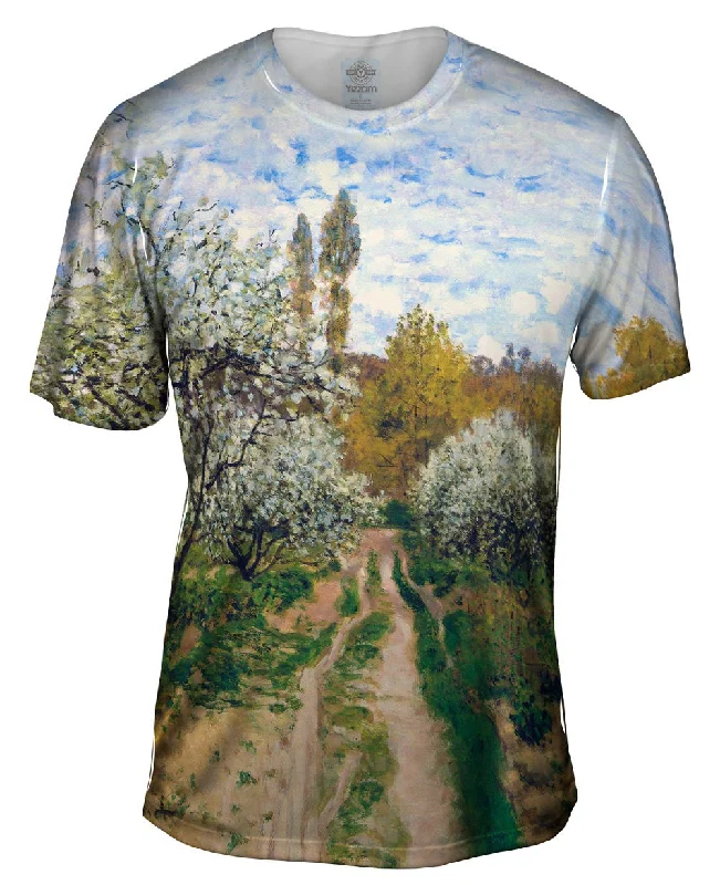 Adventure T-Shirt-Monet -"Trees in Bloom" (1872)