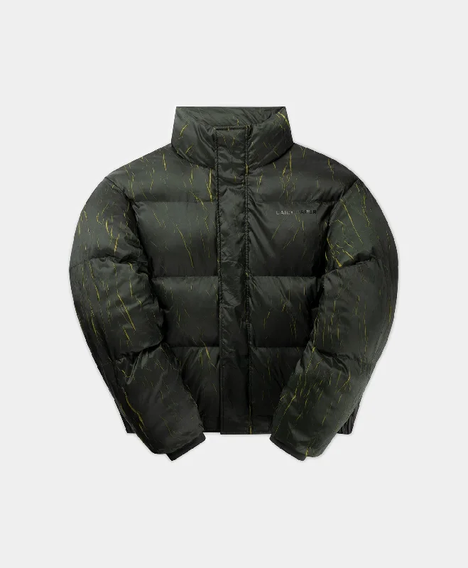 Weatherproof Outdoor Jacket-Cardamom Green Renako Puffer Jacket