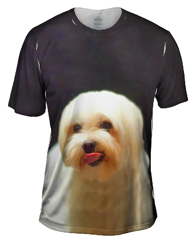 Comic Strip T-Shirt-Painting Gold Maltese