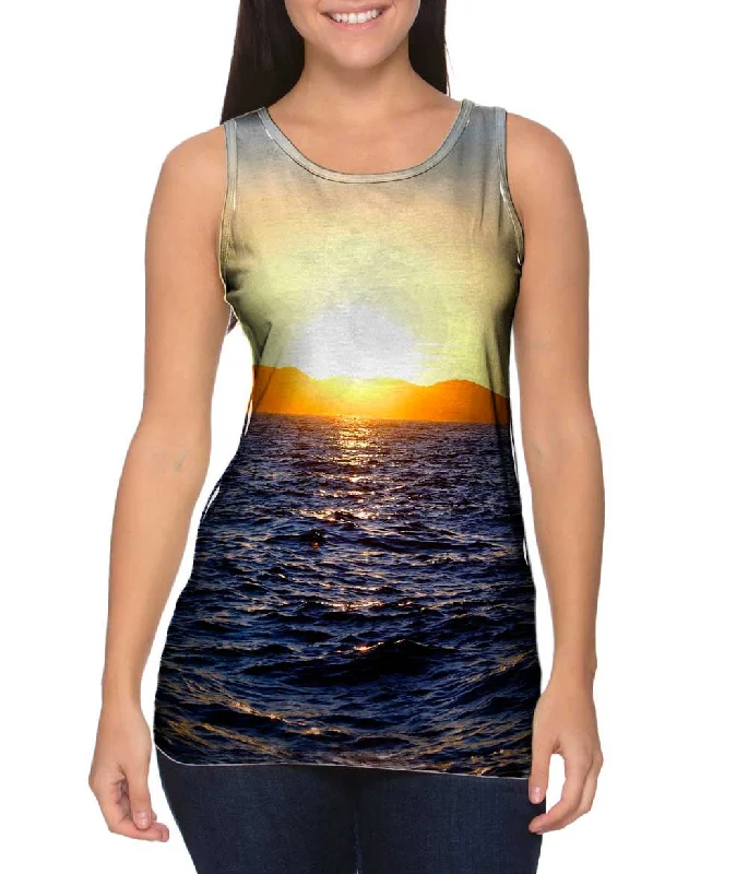 Performance Training Tank-Mountain Sea Sunset