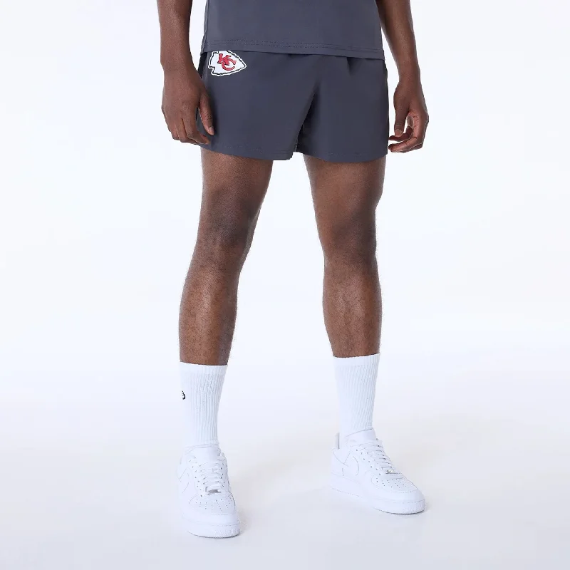 Casual Beach Shorts-Kansas City Chiefs NFL Essentials Dark Grey Shorts