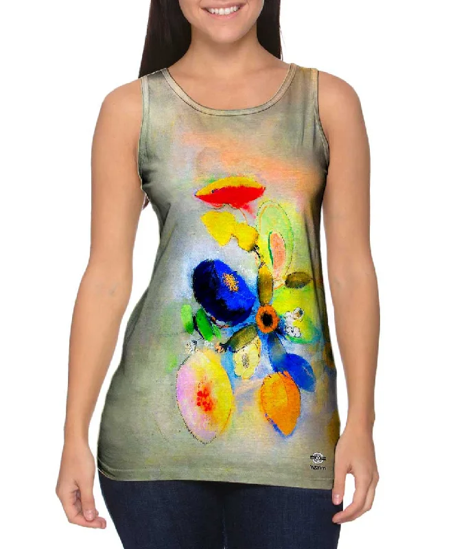 Sports Training Tank-Odilon Redon - "Symbolism Flowers"