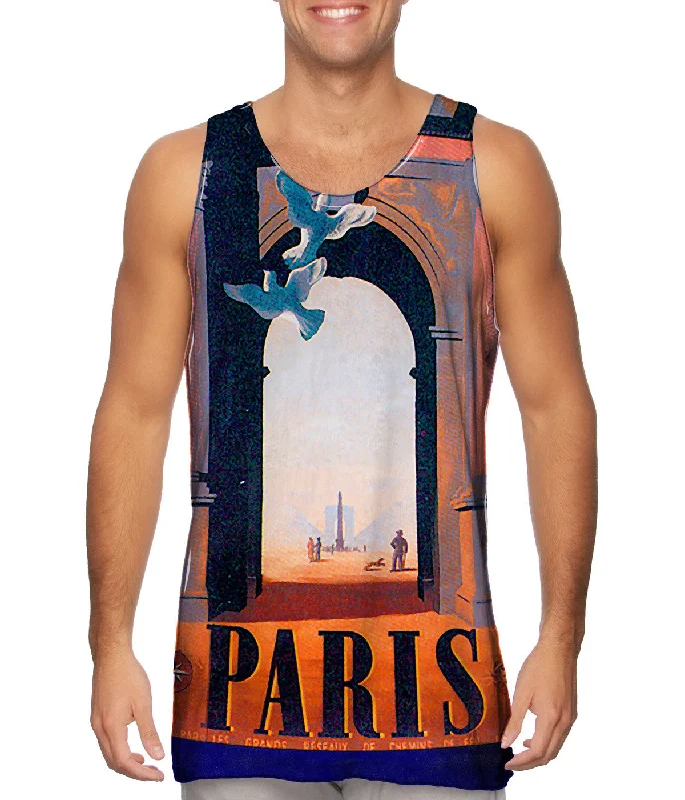 Casual Sleeveless Shirt-Paris Bridge