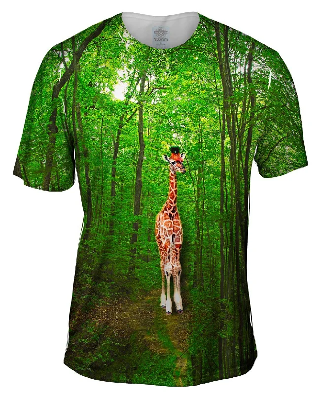 Inspirational T-Shirt-Giraffe Lost In The Forest