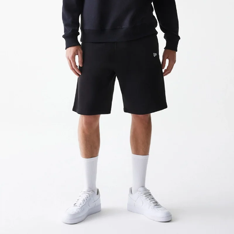 Stylish Denim Shorts-New Era Essential Black Oversized Shorts