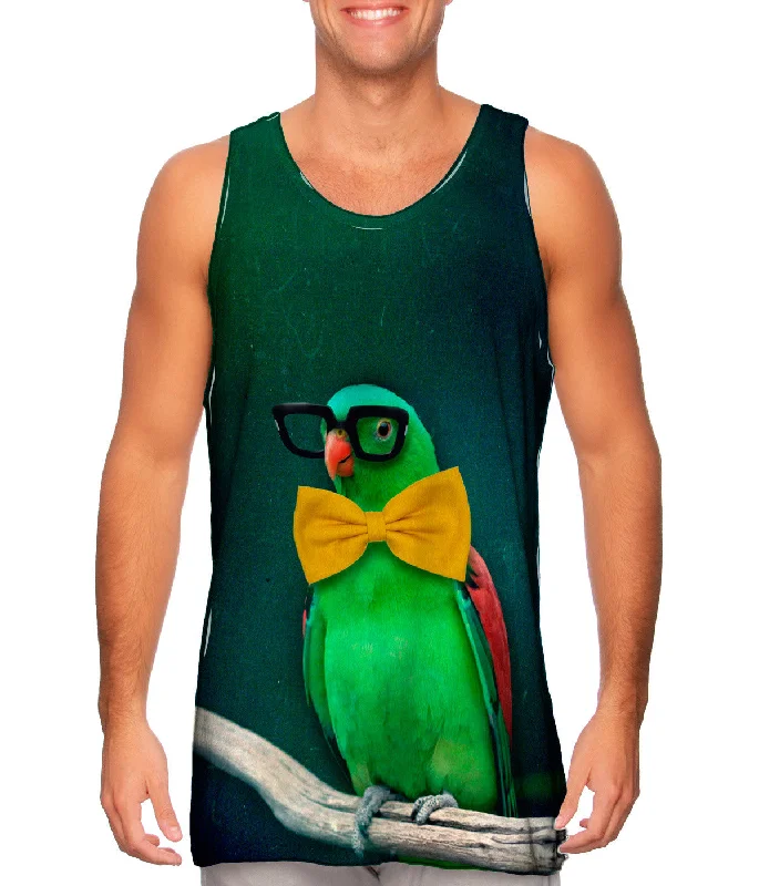 Sleeveless Hoodie Vest-Nerd Parrot