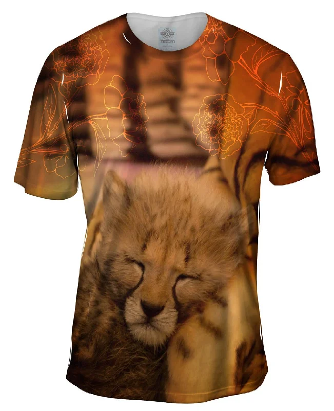 Comic Book T-Shirt-Sleeping Cheetah Kitten