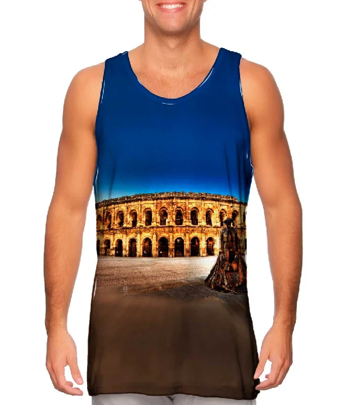 Minimalist Tank Top-Nimes Arena Roman Empire