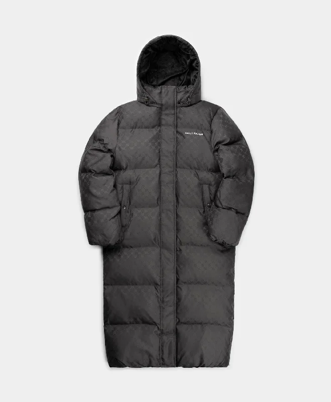 Checkered Jacket-Magnet Grey Monogram Nisbeth Puffer