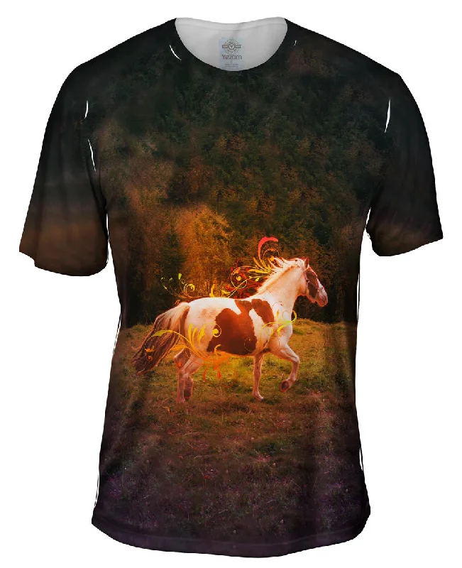 Ocean Graphic T-Shirt-Ornament Horse