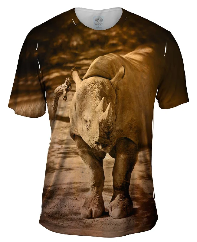 Travel Quotes T-Shirt-Sepia Rhino