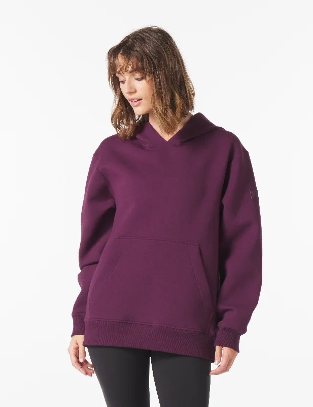 Casual Polo Long Sleeve-Boundless Hoodie: Mulberry