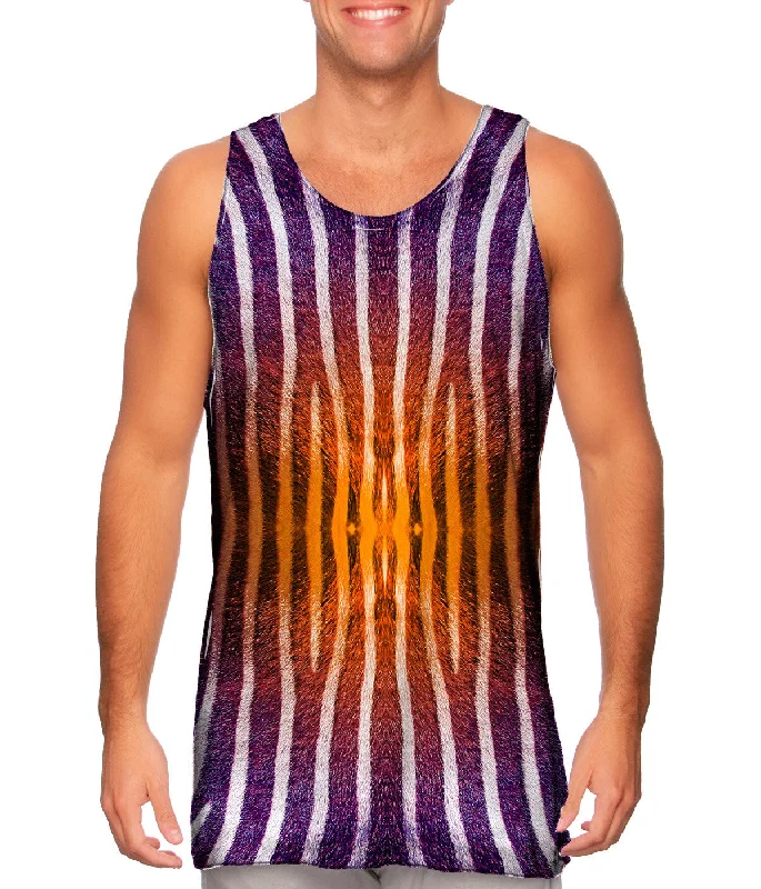 Yoga Sleeveless Top-Orange Zebra Stripes Copy