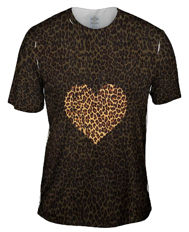 Custom Graphic T-Shirt-Love Cheetah Animal Skin