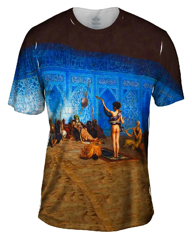 Logo Design T-Shirt-Jean-Leon Gerome - "Snake Charmer" (1870)