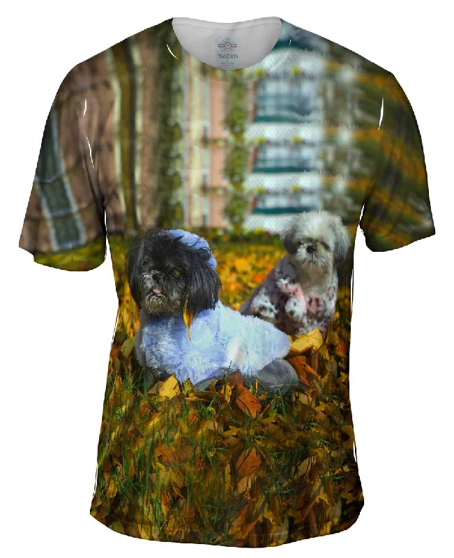 Vintage Car T-Shirt-Poodles In Fall