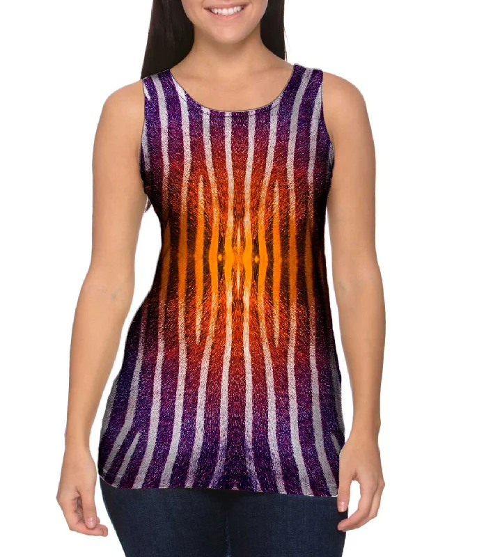 Fashionable Tank Top-Orange Zebra Stripes Copy